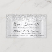 Makeup Artist Lash Silver Drift SPA Hairdresser Afsprakenkaartje (Voorkant)