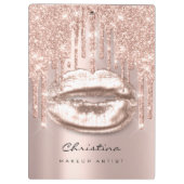 Makeup Artist Lash Spark Event Planner Kiss Lips Klembord (Achterkant)