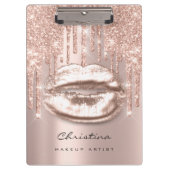 Makeup Artist Lash Spark Event Planner Kiss Lips Klembord (Voorkant)