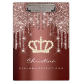 Makeup Artist Lash Spark Event Planner Roos Crown Klembord (Voorkant)