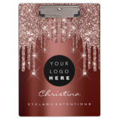 Makeup Artist Lash Spark Event Planner Roos Logo Klembord (Voorkant)