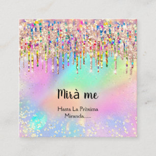 Makeup Artist Lash Studio Holograaf Foto Drives Vierkante Visitekaartje