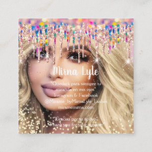 Makeup Artist Lash Studio Holografen Foto Mirna Vierkante Visitekaartje