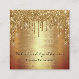 Makeup Artist Lash stuurt MUA Warm Gold Spark Vierkante Visitekaartje