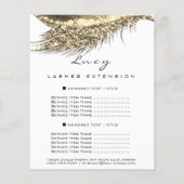Makeup Artist Lash White met 2 pagina's Prijslijst Flyer (Achterkant)