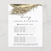 Makeup Artist Lash White met 2 pagina's Prijslijst Flyer (Voorkant)