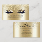 Makeup Artist Lashes 14k Gold Ombre Glitter Dust Visitekaartje (Voorkant / Achterkant)