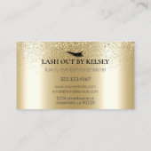 Makeup Artist Lashes 14k Gold Ombre Glitter Dust Visitekaartje (Achterkant)