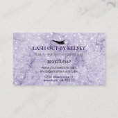 Makeup Artist Lashes Amethyst Marble Glitter Drive Visitekaartje (Achterkant)