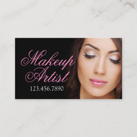 Makeup Artist Lashes Beauty Cosmetology Salon Visitekaartje (Voorkant)