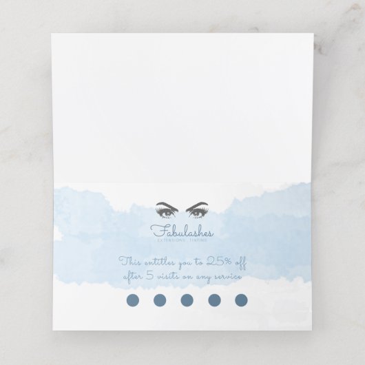 Makeup Artist Lashes Brows Loyalty Kaart (Binnenkant ongevouwen)
