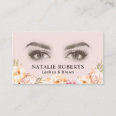 Makeup Artist Lashes & Brows Salon  Floral Visitekaartje (Voorkant)