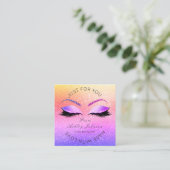 Makeup Artist Lashes Buagie Dall Classy Vierkante Visitekaartje (Staand voorkant)