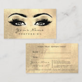 Makeup Artist Lashes Extension Appointment Card Afsprakenkaartje (Voorkant / Achterkant)