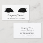 Makeup Artist Lashes Extension Black White Afsprakenkaartje (Voorkant / Achterkant)