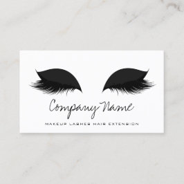 Makeup Artist Lashes Extension Black White Afsprakenkaartje