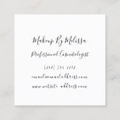 Makeup Artist Lashes Extension Blush Pink Fuchsia Vierkante Visitekaartje (Achterkant)