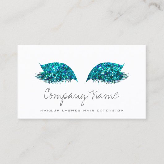 Makeup Artist Lashes Extension Ocean White Afsprakenkaartje (Voorkant)