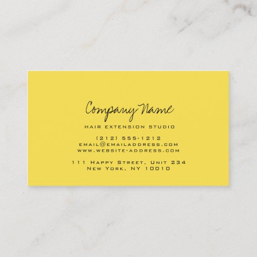 Makeup Artist Lashes Extension Royal Blue Yellow Afsprakenkaartje (Achterkant)