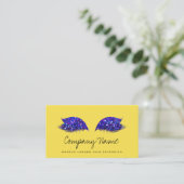 Makeup Artist Lashes Extension Royal Blue Yellow Afsprakenkaartje (Staand voorkant)