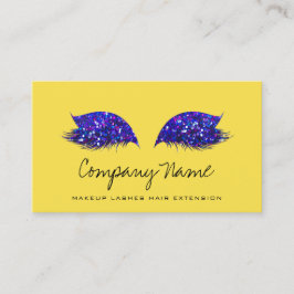 Makeup Artist Lashes Extension Royal Blue Yellow Afsprakenkaartje