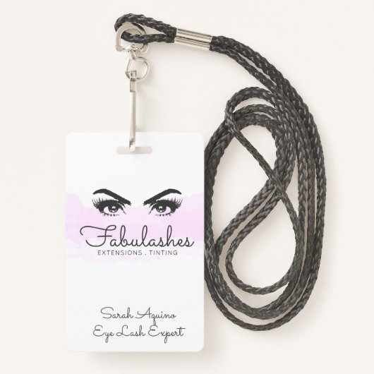 Makeup Artist Lashes Eyes Extensions Brows Badge (Voorkant met draagriem)