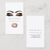Makeup Artist Lashes Glitter Eyebrows Coffe Lips Visitekaartje (Voorkant / Achterkant)