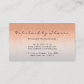 Makeup Artist Lashes Glitter leidt koraal grijs Visitekaartje (Achterkant)