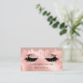Makeup Artist Lashes Glitter Light Roos Gold Visitekaartje (Staand voorkant)