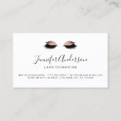 Makeup Artist Lashes Glitter Visitekaartje (Achterkant)
