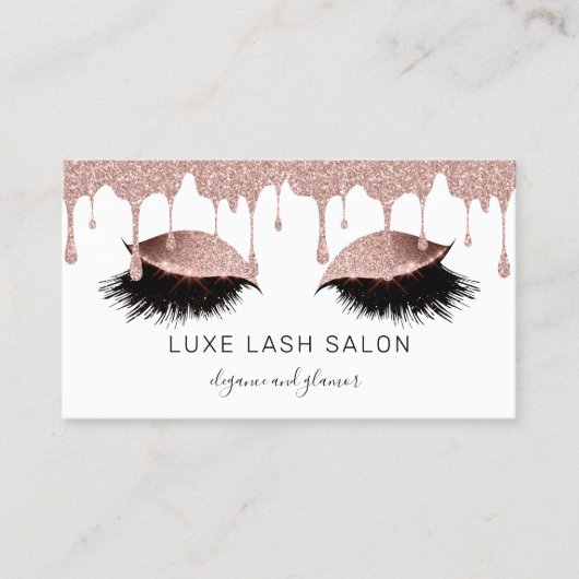 Makeup Artist Lashes Glitter Visitekaartje (Voorkant)