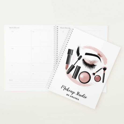 Makeup Artist Lashes Mascara Roos Gold Planner (Display)