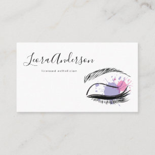 Makeup Artist Lashes Microblading Waterverf Visitekaartje