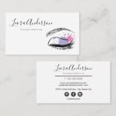 Makeup Artist Lashes Microblading Waterverf Visitekaartje (Voorkant / Achterkant)