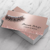Makeup Artist Lashes Roos Gold Glitter Eyelash Visitekaartje