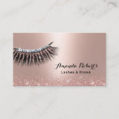 Makeup Artist Lashes Roos Gold Glitter Eyelash Visitekaartje (Voorkant)