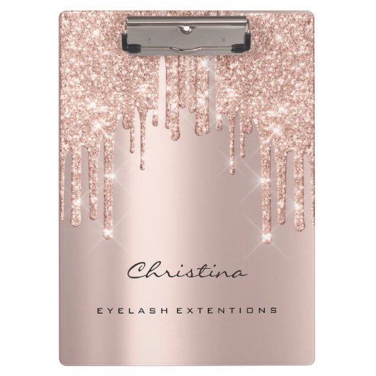 Makeup Artist Lashes Roos Gold van de Gebeurtenis  Klembord (Voorkant)