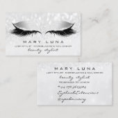 Makeup Artist Lashes Roos Gray Silver Studio Visitekaartje (Voorkant / Achterkant)