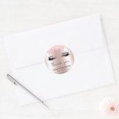 Makeup Artist Lashes Roos Quartz Glitter Pink Drip Ronde Sticker (Envelop)