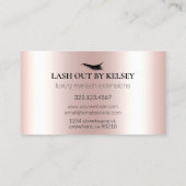 Makeup Artist Lashes Roos Quartz Roze Glitter Drip Visitekaartje (Achterkant)