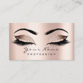 Makeup Artist Lashes Roze Benoemingskaart Afsprakenkaartje (Voorkant)