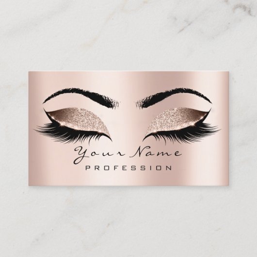 Makeup Artist Lashes Roze Benoemingskaart Afsprakenkaartje (Voorkant)