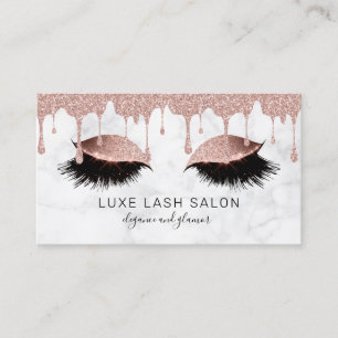 Makeup Artist Lashes Roze Glitter Roos Gold Visitekaartje