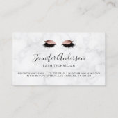 Makeup Artist Lashes Roze Glitter Roos Gold Visitekaartje (Achterkant)