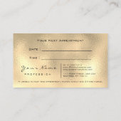 Makeup Artist Lashes Sepia Gold Appointment Card Afsprakenkaartje (Achterkant)