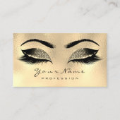 Makeup Artist Lashes Sepia Gold Appointment Card Afsprakenkaartje (Voorkant)