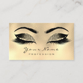 Makeup Artist Lashes Sepia Gold Appointment Card Afsprakenkaartje