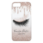 Makeup Artist Lashes Spark Drips Rose Gold Case-Mate iPhone Case (Achterkant)