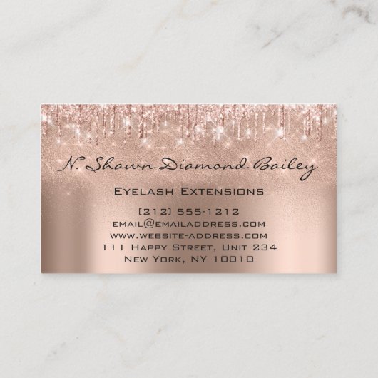 Makeup Artist Lashes Strijdt open EYE CLOSED Confe Visitekaartje (Achterkant)