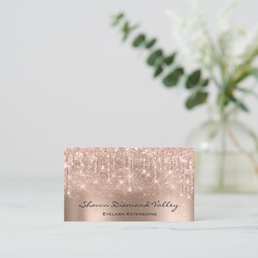 Makeup Artist Lashes Tropfen Roos Blush Powder Visitekaartje (Staand voorkant)